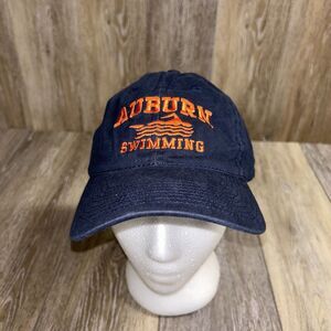 Auburn Tigers Swimming Hat Cap Adult Navy Blue Orange Strapback NCAA Embroidered